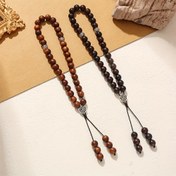 Resim 33 Boncuk Ahşap Müslüman Namaz Boncukları - Vintage Stil, 8mm El Yapımı Tasbih Çiçek Oyması ile, Rak'ah Sayma için Günlük Kullanım, Tüm Mevsimler Uyumlu, Tüm Mevsim Namaz Boncukları|Vintage Stil Boncuklar|İncelikli Oyma, Namaz Boncukları 