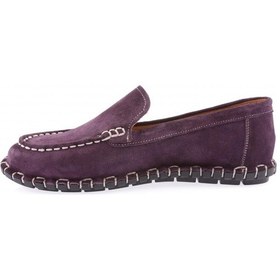 Resim Dgn 603-23y Kadin Dikiş Detayli Loafer Ayakkabi 603-2109-R1270 Mor 