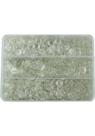 Resim Plastik Şeffaf Çıt Çıt Düğme 100 Set 12.5 MM 