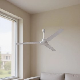 Resim Taflan K56005 Metal Duvardan Kumandalı Tavan Vantilatörü 142 cm Beyaz Ofis Kullanımına Uygun 