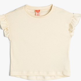 Resim Kız Bebek Basic Fırfırlı Tişört Kolsuz Pamuklu 