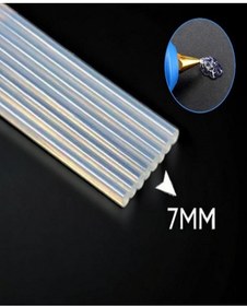 Resim camcıbaba 50 Adet Sıcak ince Mum Silikon 7 Mm Boy 15 Cm 