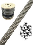 Resim Güney Paslanmaz 316 Kalite Krom Çelik Halat 7x19 12mm 40 Mt 