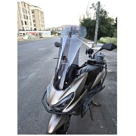 Resim Motocam Küba Newlight 50 Pro Ön Cam 2023-2026 Model 75cm Füme Renkli 4mm Uzun Boylu 