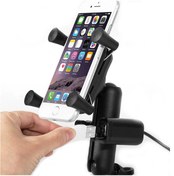 Resim Motowolf Usb Şarj Soketli Ayna Bağlantılı Telefon Tutucu (548568346) 
