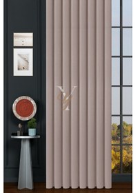 Resim İpek Kadife Fon Perde V-19 Açık Pembe Açık Pembe 