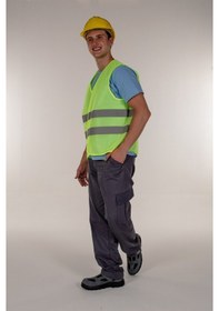 Resim Yeşil Fosforlu Ikaz Yelek Reflektörlü-Yeşil-Unisex 