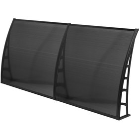 Resim GARDENPLAST Cosmos Kapı Pencere Üstü Pratik Sundurma 105x240 Cm - Siyah 