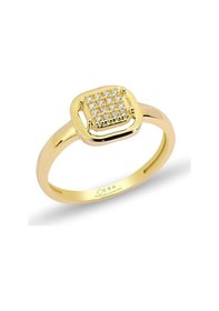 Resim Çgk Kuyumculuk Kare Altın Yüzük Yaldız 