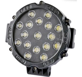 Resim 17 LED Yuvarlak 10V-30V Off Road 51W 18CM Projektör Çalışma Lambası 
