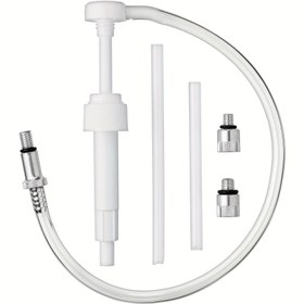 Resim Standart Quart Şişeler için 1 set Alt Ünite Dişli Yağ Pompası, 3/8 inç Metal Döner, 8mm ve 10mm Adaptörler Çoğu Deniz Teknesi Dıştan Takılan Motorlara Uyar 