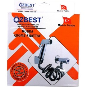 Resim Tabancalı Taharet Spirali Çift Kenetli Uzayan Hortumlu 120 CM Krom 