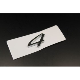 Resim Porsche Uyumlı 4 Bagaj Yazısı Dışı Krom İçi Piano Black Logo Amblem Abs 
