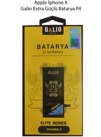Resim Apple İphone X Galio Extra Güçlü Batarya Pil 