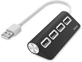 Resim USB Hub, 4 Ports, USB 2.0, 480 Mbit/s, siyah 