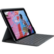 Resim Logitech Slim Folio iPad 10.2 inç 7. ve 8. Nesil ile Uyumlu Klavyeli Kılıf - Koyu Gri 