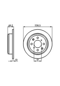 Resim Honda Civic 4 Arka Fren Diski 1990-1992 Bosch 0986478350 2adettir 
