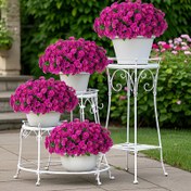 Resim 4 adet UV Dayanıklı Yapay Petunia Asılı Çiçekler - Canlı Pembe Sahte Çiçek Dekoru, Dış Mekan Ön Verandalar, Bahçe Verandaları ve Bahar/Yaz Ev Dekoru için Mükemmel, Anneler Günü için 