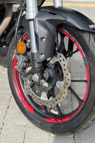 Resim Banxtre Honda Motor Grubu için Kırmızı Renk 3^lü Jant Şeridi Sticker Seti (12 Parça ) 