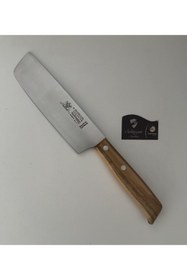 Resim Solingen Max Melcıhor Nakiri Şef Bıçağı Zeytin Ağaç Saplı 17 cm 