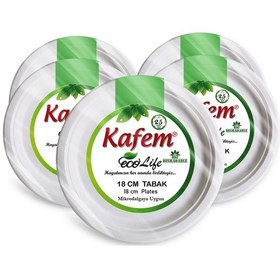 Resim Kafem Ekolojik Karton Tabak 18 cm 25 li X 5 Paket 