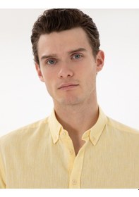 Resim Pierre Cardin Erkek Sarı Gömlek Desenli 50303245-vr044 Sarı 