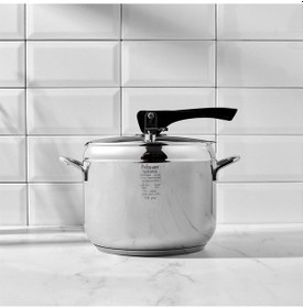 Resim Hisar Bergama 6 Lt. Düdüklü Tencere Paslanmaz Çelik 