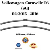 Resim Volkswagen Vw Caravelle T6 Sg 2015 2016 Uyumlu Ön Cam Muz Tipi Silecek Süpürgesi Seti 600/600mm Silbak 