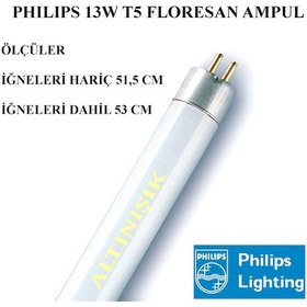 Resim Philips 13W T5 Floresan Ampul T5 13 Watt Beyaz Floresan 