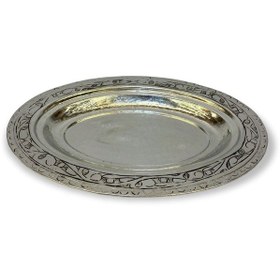 Resim 25 Cm İşlemeli Bakır Kayık Tabak 