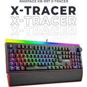 Resim X-Tracer KB-R97 Q USB RGB Aydınlatmalı Blue Switch Siyah Oyuncu Klavyesi Rampage