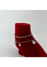 Resim Parlak Pullu Çelik Halhal Gri 