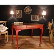 Resim Wooding-Mobilya Wooding 120 Cm Çekmeceli Masif Kırmızı Ceviz Çalışma Masası 