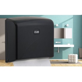 Resim Vialli K2b Z Katlı Kağıt Havlu Dispenseri Siyah 