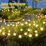 Resim 1 adet Güneş Firefly Bahçe Lambası, 6/8/10 LED'ler, LED Sallanan Ahşap Çit Lambası, Güneş Enerjili, Bahçe, Yol, Arka Bahçe, Çit, Çim, Peyzaj Dekoru, Parlatılmış Metal Kaplama, Plastik Malzeme, Yarı Gömme Montaj, Anahtar Kontrolü, Takılmayan, Gömme Lamba, 600mAh Nikel Pil, Uzaktan Kumanda Yok 
