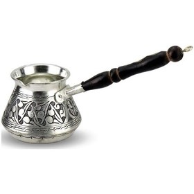 Resim Kalın Topak Eskitme Bakır Cezve 4 Fincanlık 