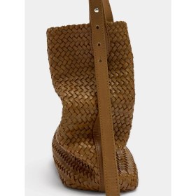 Resim Parfois Kadın Örme Deri Omuz Çantası Casual Stil ile Günlük Kullanım için Şık ve Ergonomik Tasarım 