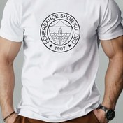 Resim Erkekler için Fenerbahçe SK Amblemli Grafik Tişört - Canlı Yeşil Yazlık Kısa Kollu, 1907 Kuruluş Yılı Tasarımı, Yuvarlak Yaka Normal Kesim Spor Hayranları ve Günlük Giyim 