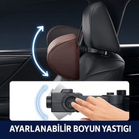 Resim Polham Ayarlanabilir Ergonomik Boyun ve Baş Desteği Yastık / Konforlu Sürüş, Maksimum Destek, Universal 