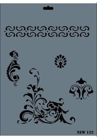 Resim Mey İthalat Rich New Seri N-132 Stencil 35x25 Cm 1 
