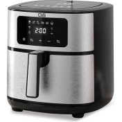 Resim 8 Litrelik Metalik Hava Fritöz, Sağlıklı ve Pratik Yemek Pişirme Cihazı 