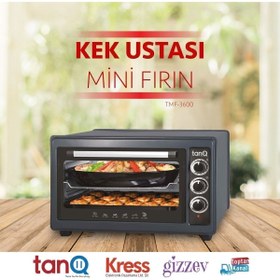 Resim TANQ Kek Ustası Siyah Mini Fırın Tmf-3600 