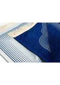 Resim Mihrap Desenli Düz Şönil Seccade Lacivert 