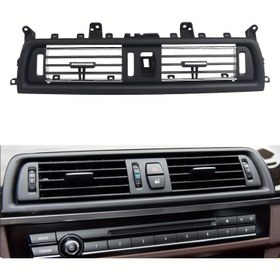 Resim BMW F10 F11 (2010-2016) için [Havalandırmalı Gösterge Paneli] Premium ABS Ön Hava Gösterge Paneli Merkezi Havalandırma Izgarası - Çoklu Havalandırmalı Şık Siyah Tasarım, 520i, 528i, 535i Modelleriyle Uyumlu - OEM 64229166885 