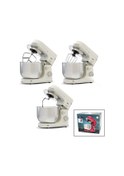 Resim Standlı Mikser - Blender Seti 3 Farklı Uç 8 Kademe Hız+turbo Hamur Yoğurma-çırpıcı-karışıtırıcı+ Kase 1300w 6lt Çelik Hazne -smx-2769 5256 