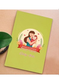 Resim Bk Gift Kişiye Özel İsimli Dtf Anneler Günü Tasarımlı Sarı Sert Kapaklı Defter-1, Anneye Hediye Kobitmeyencom30653 Bk Gift 