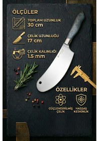Resim Silver Gray Serisi 4 Lü Mutfak Bıçağı Et Ekmek Sebze Mutfak Şef Bıçak Seti Mft-784 Gri 