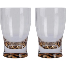 Resim 2 Adet Diş Fırçalık Macun Kabı Leopar Akrilik 6x6x11cm 270ml Banyo Seti Çok Renkli 