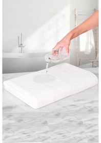 Resim 10 Lu Otel Banyo Havlusu %100 Pamuklu 70x150 Cm Beyaz 16/1 Aksoft 480 Gr Beyaz 