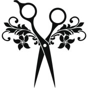 Resim Kuaför Işyeri Cam Sticker Güzel Kadın Makas Kesim Saç Berber Sticker - Çocuk Odası -Uyku - Duvar 